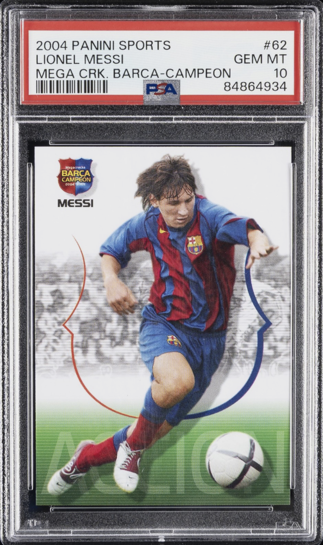 Carta PSA 10 Gem Mint de Lionel Messi