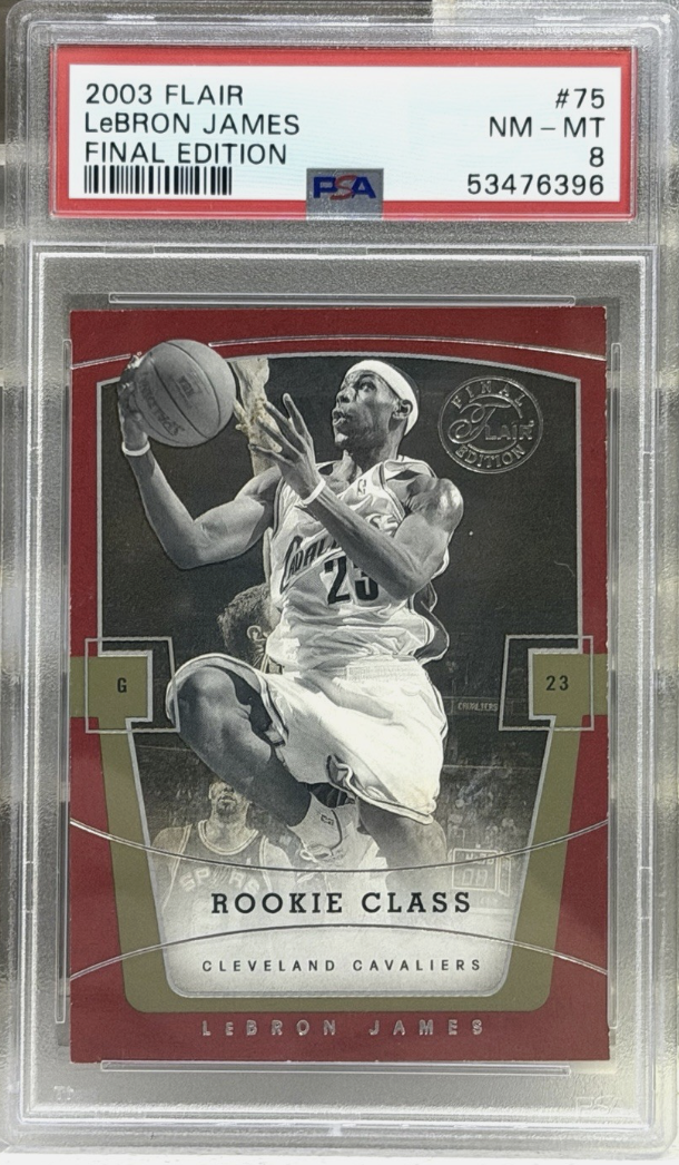 Carta PSA 8 de LeBron James rookie
